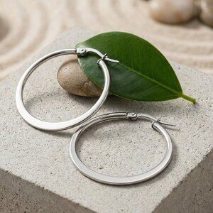 🆕️Minimalist 316L Stainless Steel Hoop Earrings | Trendy & Hypoallergenic Hoops